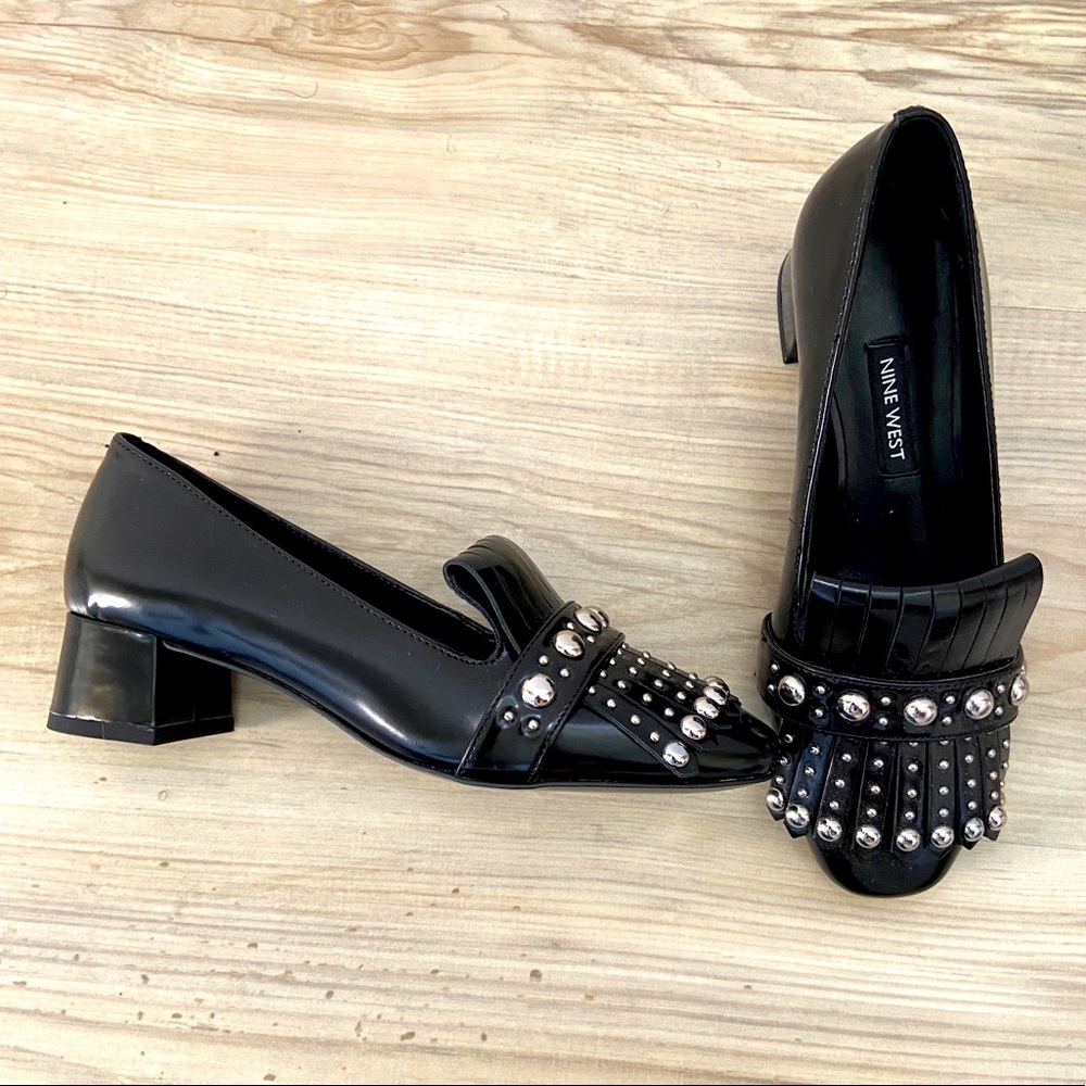 Nine West Wesh Leather Penny Loafers